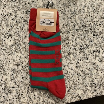 K. Bell Santa Riding Motorcycle Merry Christmas Socks Mens Size 6.5-12