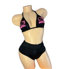 Exotic Dancer Wear 2 Pieces Black