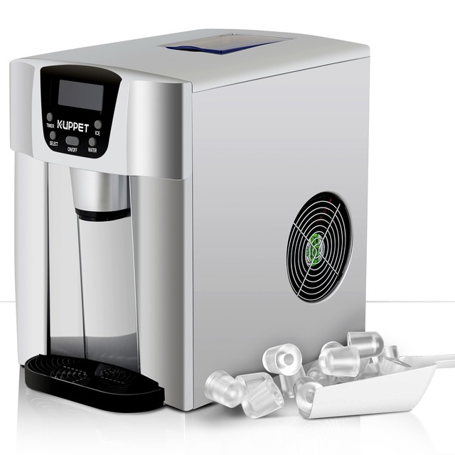 hot and cold water dispenser with ice maker