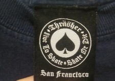 thrasher skate or die live to skate t shirt tee L navy blue retro streetwear