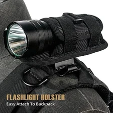 Tactical Molle Flashlight Holder Nylon Belt Holster Flashlight Torch Case Pouch
