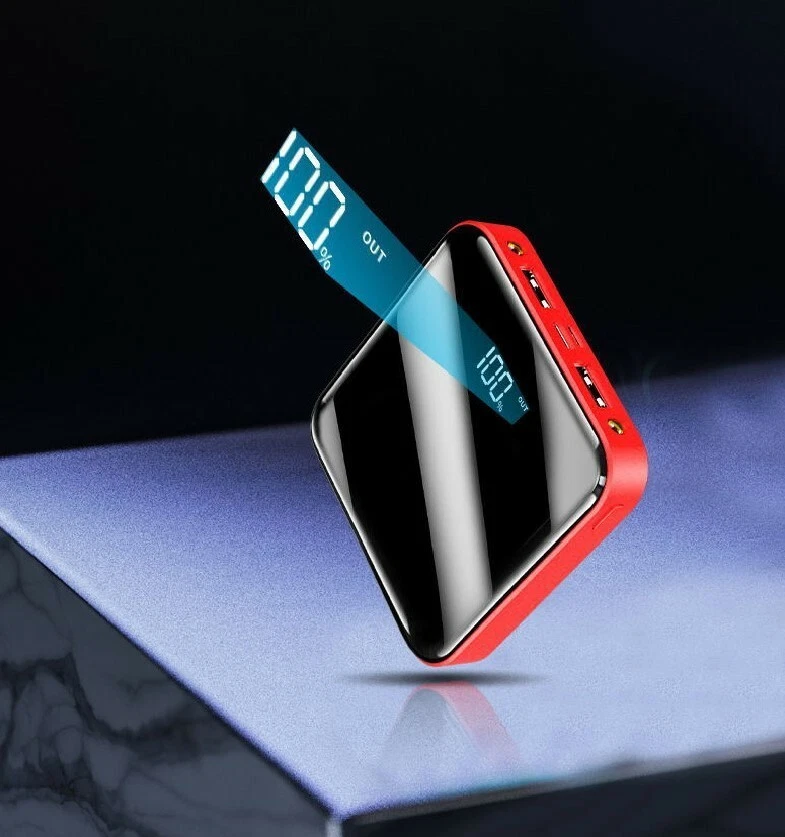 20,000mAh LED Mirror Power Bank - Fast Portable Charger