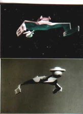 Two 1968 STAR TREK Klingon ship model 8x10 color photos