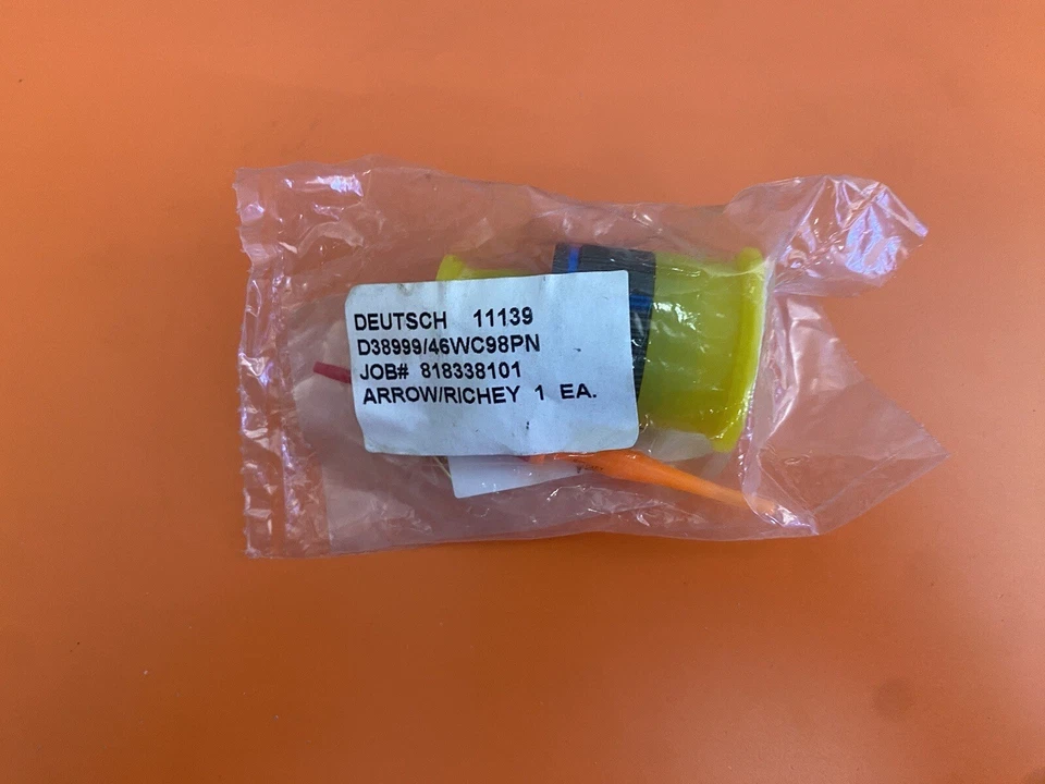 Deutsch 圆形 MIL 规格连接器直插头。 D38999/46WC98PN 保修 & 延长技术支持  — 第 2/4 张图片