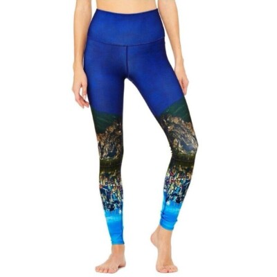 ALO YOGA Los Angeles Sz S High Waisted Dreamscape Printed Airbrush Leggings  Gym | eBay