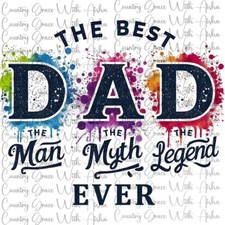 Sublimation Print The Best Dad Ready To Press Paper Ink Heat Transfer