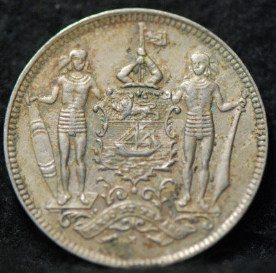 British North Borneo* 1920 2-1/2 Cents KM, Very Fine, some cleaning, SCARCE