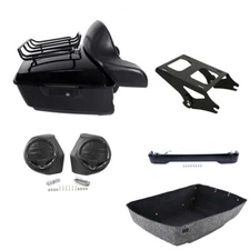 King Trunk Pad Mount Light Speaker Fit For Harley Touring Touring 14-2025