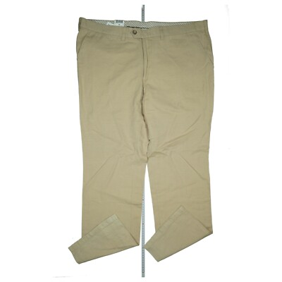 Gardeur Mens Chino Fabric Trousers Casual Plus Size 30 W44 L33 Beige Linen NEW