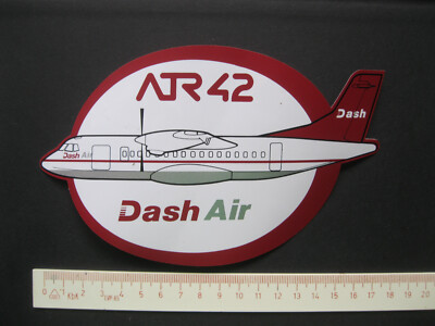 Dash Air ATR 42 Fluggesellschaft Airline Sticker Aufkleber Werbung Reklame