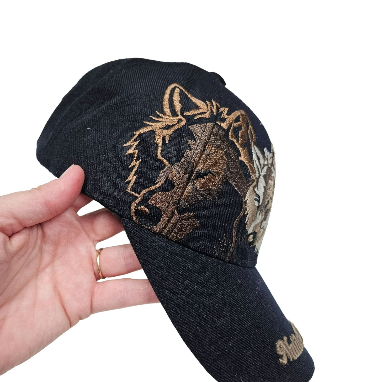 Native Pride Wolf Embroidered Cap Adjustable Fit … - image 3