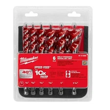 Milwaukee 48-13-0600 Speed Feed Wood Bit 6-1/2" Set - 6 Piece