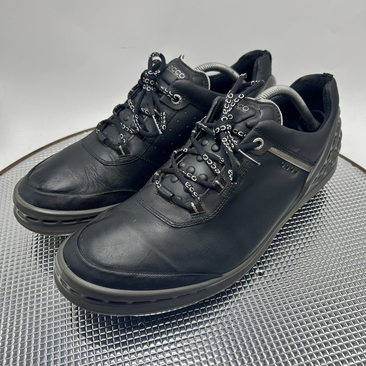 ECCO CAGE PRO Mens Size US EUR 45 Extra Wide Lace HYDRO-MAX Golf Shoe  Black