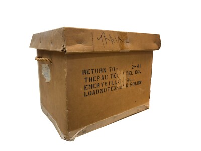 Vintage 1944 Pac Tel Telephone Bell System Cardboard Box (18