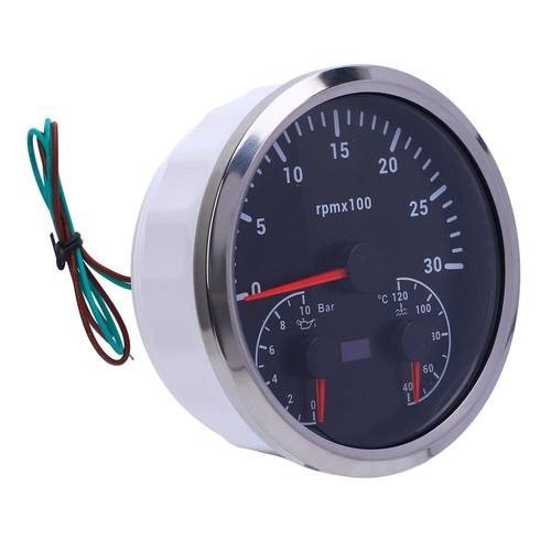 3 In 1 Electrical Tachometer Easy Installation Tachometer Oil Pressure Water¦ - Picture 6 of 23