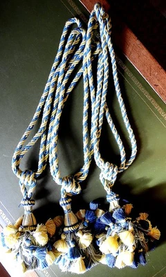 3 Raffhalter für Gardinen - gelb blau - Bild 1 von 3