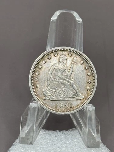 1891 Liberty Seated Quarter VF-EF