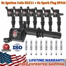 DG511 Ignition Coil + Spark Plug SP546 For Ford F150 Expedition 5.4 V8 2005-2008