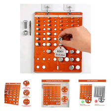 Nut and Bolt Thread Checker Metal Gauge 42 Hole Metric SAE Screw Size Tester