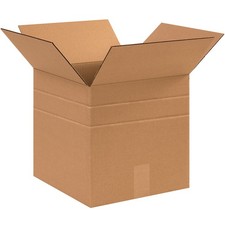 12" x 12" x 12" Multi-Depth Cardboard Corrugated Boxes Lot of 25