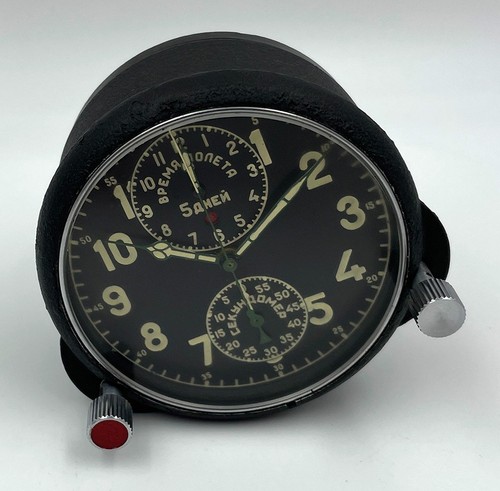 AchH 1 McHz USSR Soviet Military AirForce Aircraft 5 days Cockpit Clock #67827