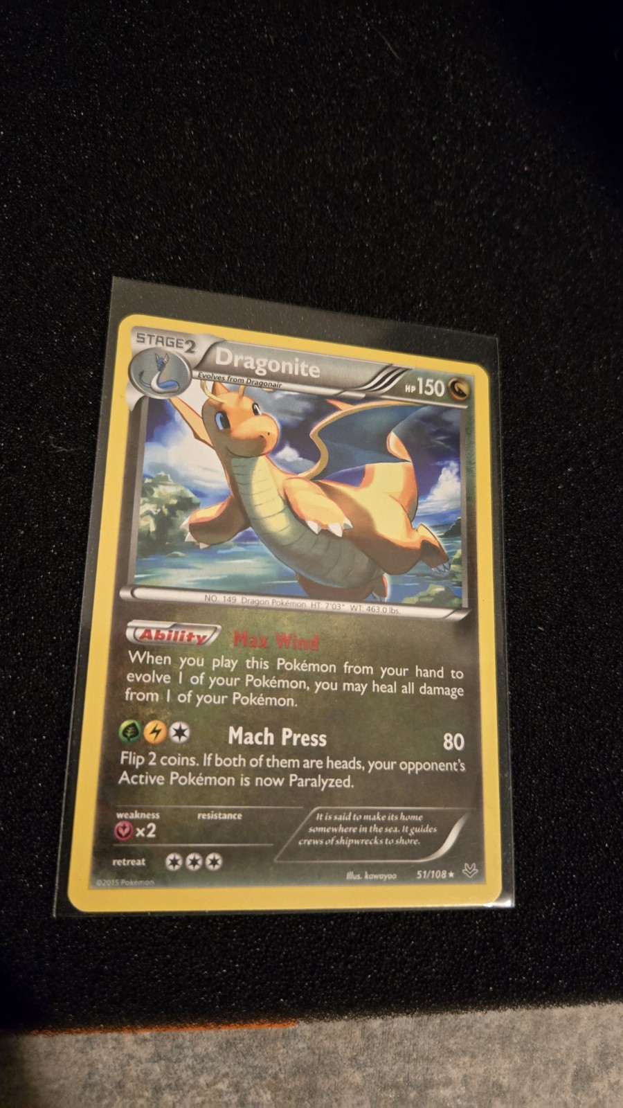 Dragonite 51/108 - Roaring Skies Regular Rare Pokemon TCG Card (NM!!)