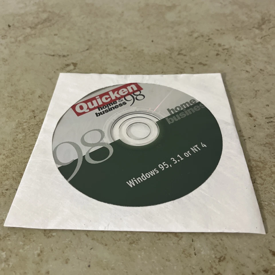Quicken Home and Business 98 Vintage Software Install CD for Windows 95 3.1 NT - Image 2 of 3