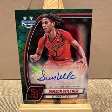 2024-25 Bowman U Chrome Green Reptilian Refractor Simeon Wilcher Auto /75 #71