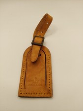 Authentic LOUIS VUITTON Vachetta Leather Luggage Tag