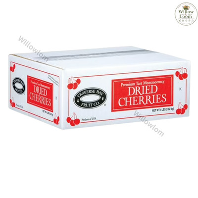 Traverse Bay Fruit Co Premium Tart Montmorency Dried Cherries 4 lb Bulk Box New