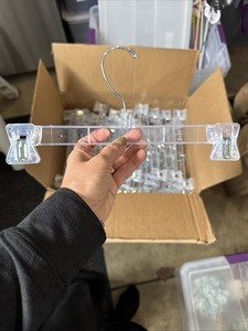 Clear Plastic Pant Hangers 4 Hangers for $1.00