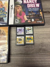 Nintendo DS Lite Handheld Console USG-001 Silver  Games w/ Charger Bundle Lot