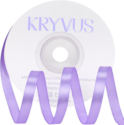 Light Purple Satin Ribbon 1/4 Inch X Continuous 25 Yards, Single Face Polyester