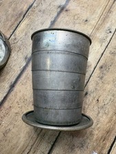 Vintage FH Price 35 Cent Metal Travel Collapsible Telescoping Cup