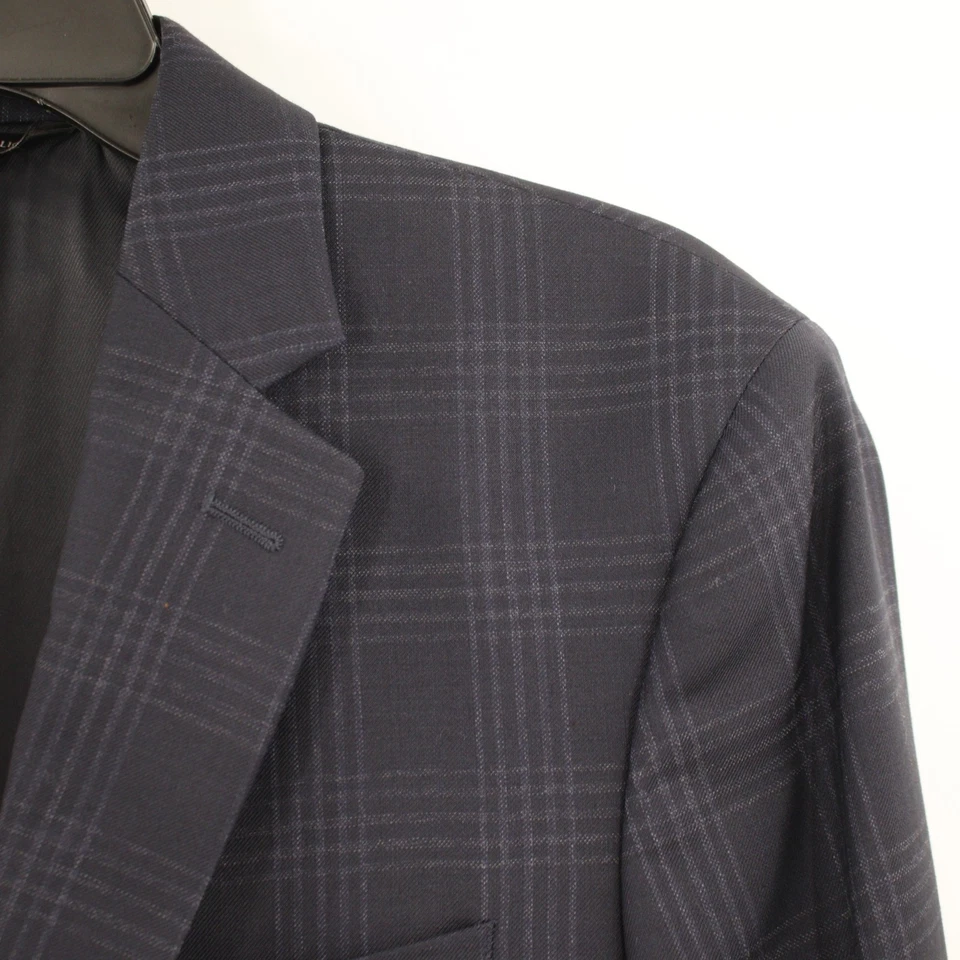 Abrigo Deportivo Banana Republic Para Hombre 38R Cuadros Calce Ajustado Marzotto Super 100's Lana Foto 2 de 4