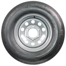 Radial Trailer Tire Rim ST225/75R15 Load Range E 15 6 Lug Modular Silver Wheel