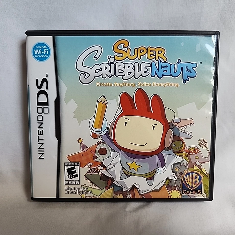 Super Scribblenauts (Nintendo DS, 2010) CIB con Manual e Insertos PROBADO/FUNCIONANDO Foto 2 de 4