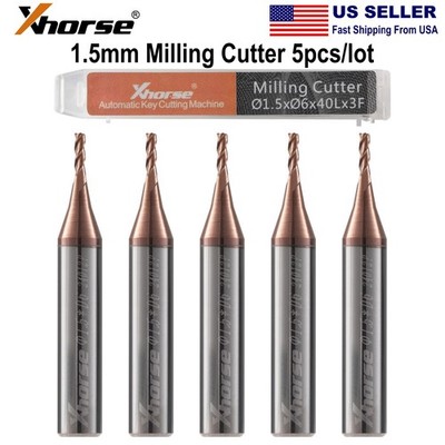 5x Xhorse 1.5mm Milling Cutter For Dolphin XP005/XP005L/XP007 Series Machine