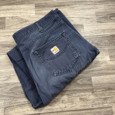 CARHARTT Straight Leg High Rise Blue Denim Jeans Men's Size 36 x 34