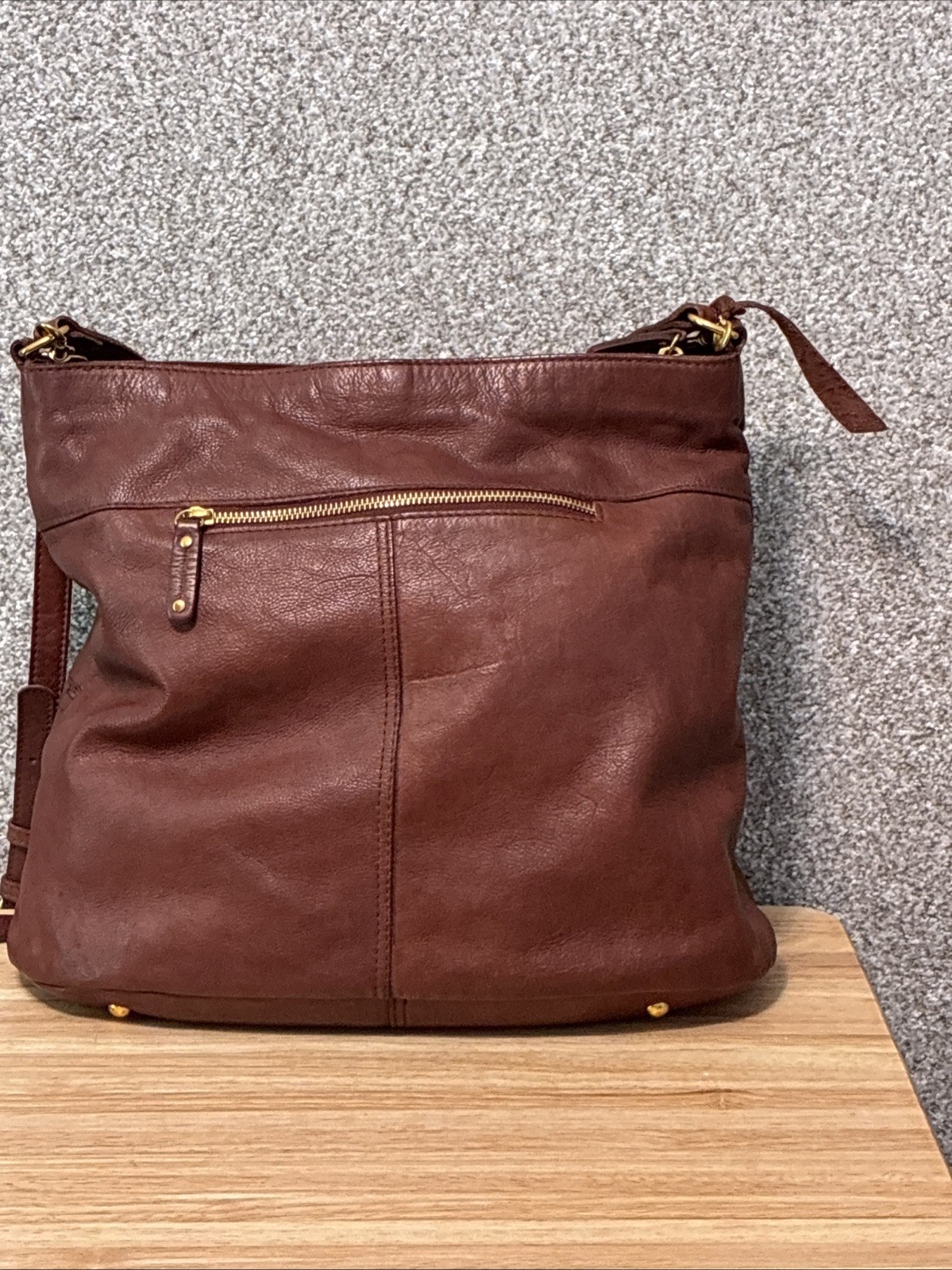 American Leather Co Patchwork Leather Ziptop Buck… - image 5