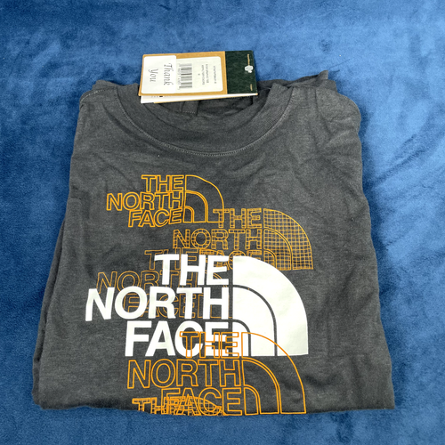 The North Face Boys Graphic Logo Tee Short-sleeved Grey/Orange - Picture 6 of 11