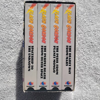 The Original Flash Gordon VHS B&W 4 Tape Set Collector's Edition by Questar NEW!