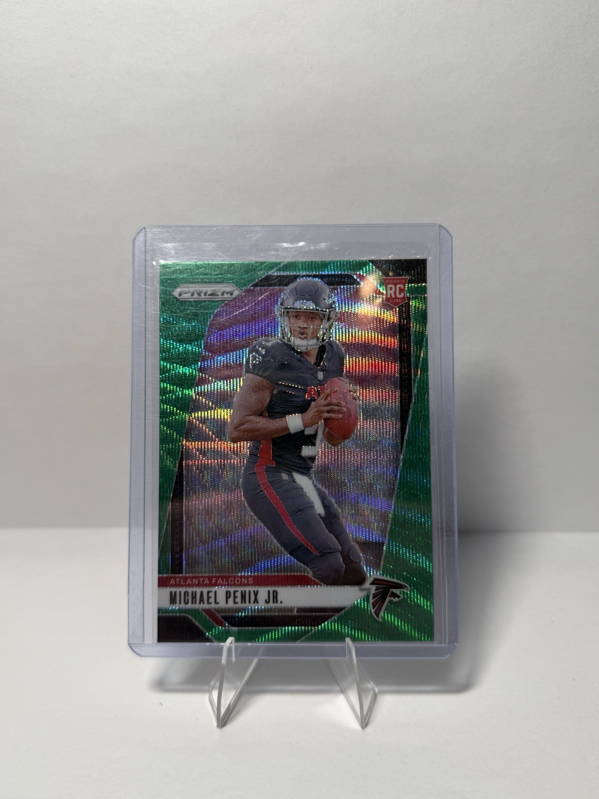 2024 Panini Prizm - Rookies Michael Penix Jr. Green Wave Prizm #378 (RC)