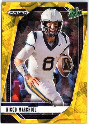 2025 Panini Prizm Draft Picks Nicco Marchiol #170 Prizms Gold Ice