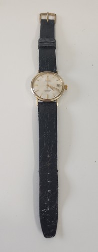 Vintage 14k Yellow Gold Omega Automatic Seamaster De Ville Men's Watch with Date - Imagen 3 de 7