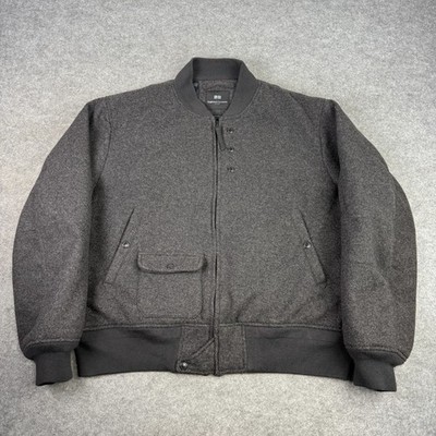 Uniqlo Jacke Herren Large Grau Engineered Garments NY Bomber Steppfutter Mantel