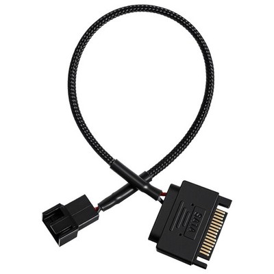 SATA to 3 Pin/4 Pin Fan Adapter, PMW 12V PC Case Fan Power Adapter Cable 15 P...