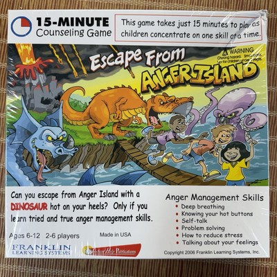 Home School Escape From Anger Island Board Game 2006 Franklin Learning Systems