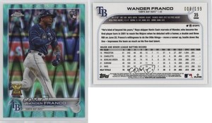 2022 Topps Chrome Sonic Aqua RayWave Refractor /199 Wander Franco #35 Rookie RC
