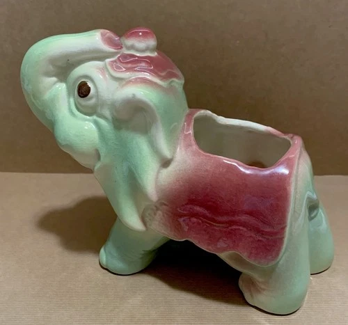 Vintage Shawnee Pottery 1950s Circus Elephant Planter